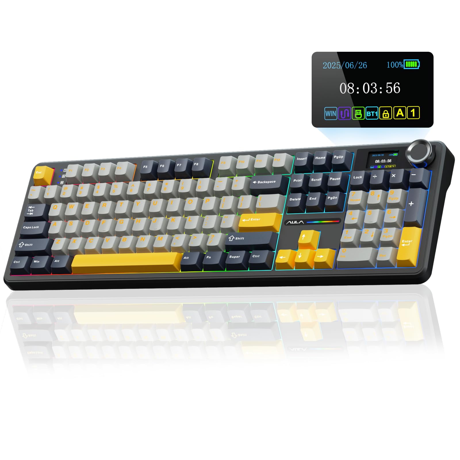 Teclado mecánico inalámbrico AULA F108 PRO