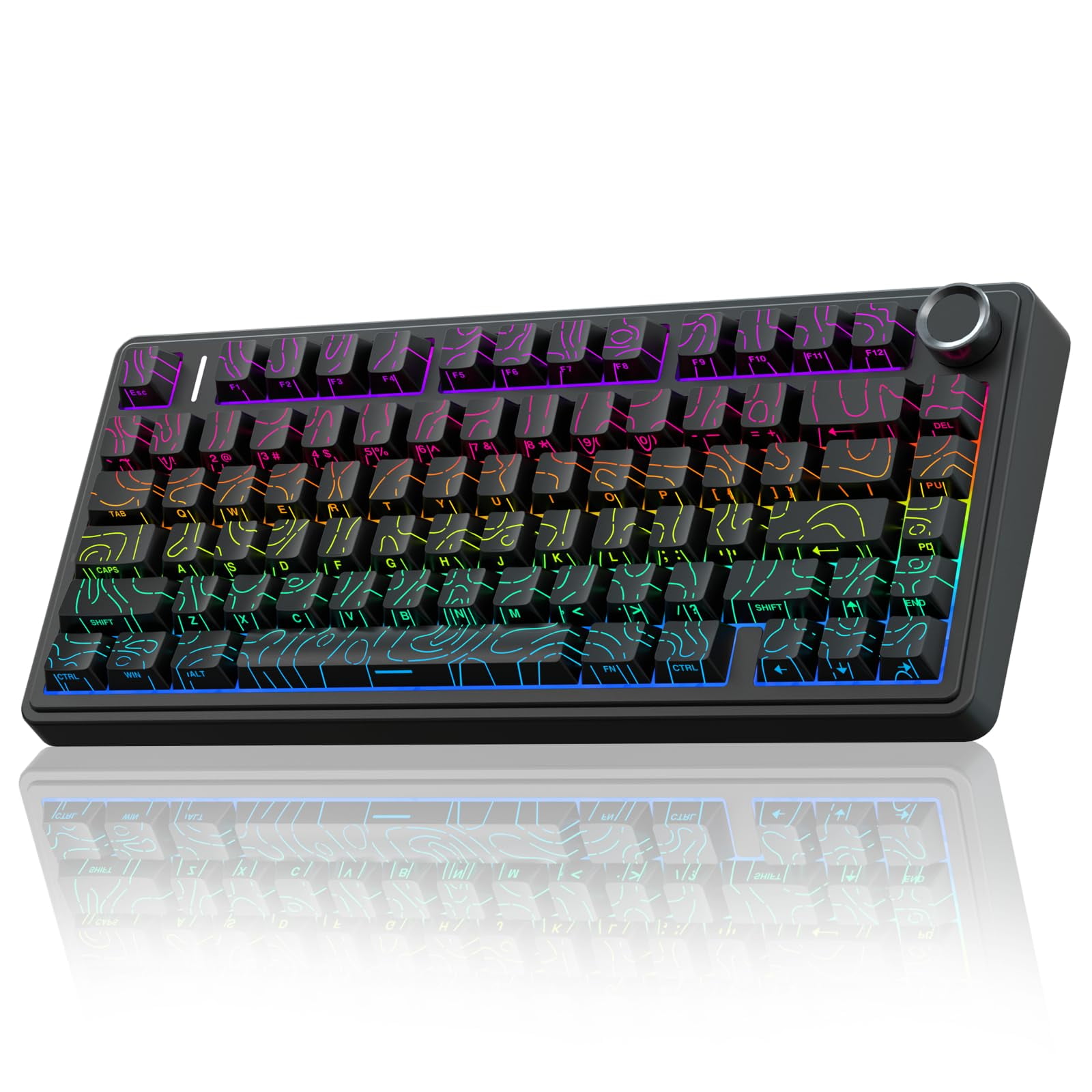 Teclado mecánico inalámbrico AULA F75 Pro con retroiluminación RGB