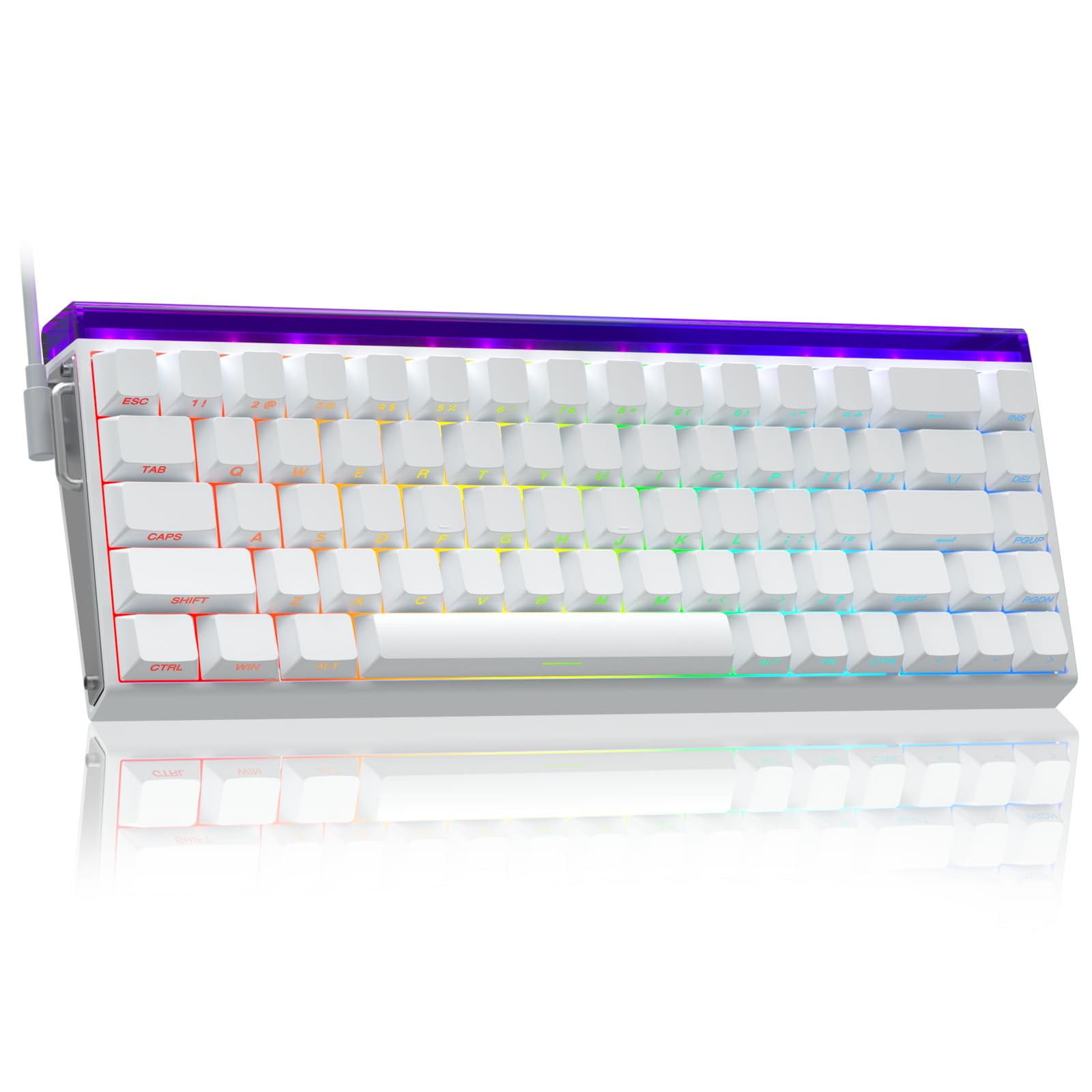 Teclado Gaming AULA HERO 68 HE 60% cableado con retroiluminación RGB