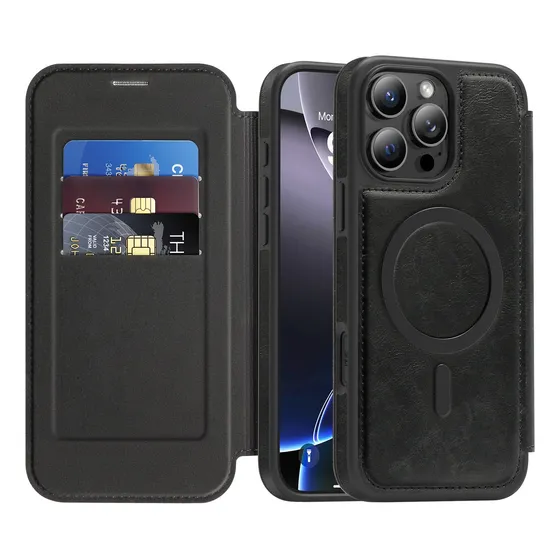 Funda Piel con Tarjetero Magnético iPhone 17 Pro Max