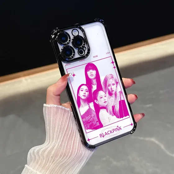 Funda K-pop Negra y Rosa