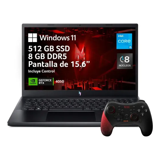 Laptop Nitro V 15.6 Ci5 165 Hz DDR5 8Gb SSD 512Gb Rtx4050 + Control Acer