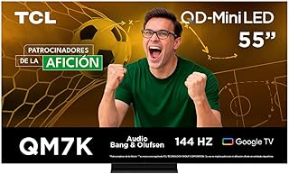 TCL Smart TV Pantalla 55" 55QM7K Google TV QLED - MiniLED 4K Google Assistant | Hands Free Voice Control | Alexa | VisionHDR10+| AiPQ™ | Micro Dimming | NITS 3000 | Panel 144 Hz