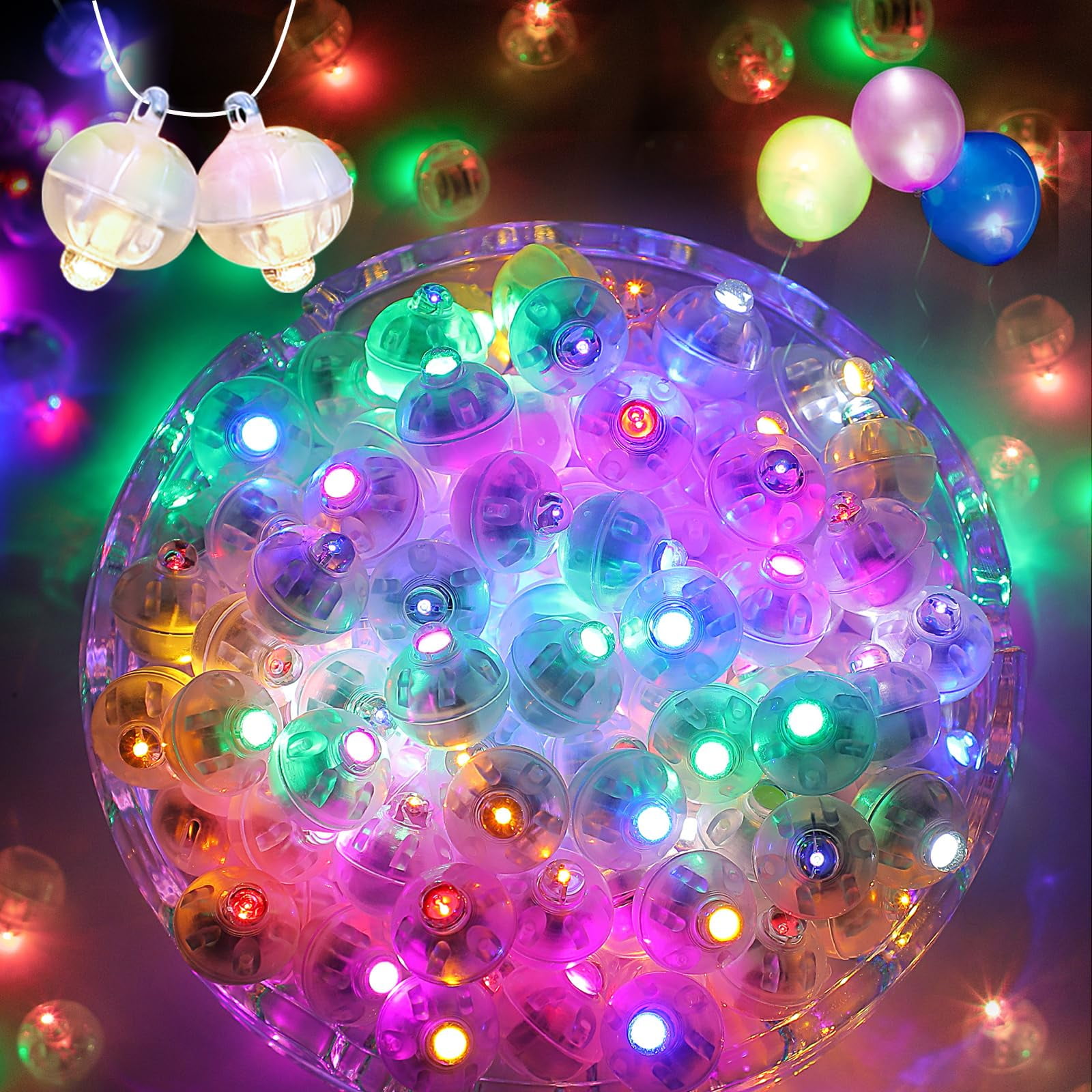 ZGWJ Luces tipo bola 200 miniLED multicolores