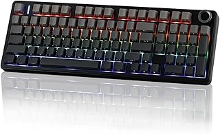 EPOMAKER X Aula F99 Pro Teclado Inalámbrico para Juegos, Teclado Personalizado，2.4GHz/Type-C/BT5.0 con Batería 8000mAh, Teclado para Juegos con Retroiluminación RGB (Negro Gradient)
