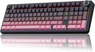 AULA F99 Pro Wireless Mechanical Keyboard with Knob,Tri-Mode BT5.0/USB-C/2.4GHz Hot Swappable Keyboard,Gasket Structure,Creamy Sound,RGB Backlit Computer Gaming Keyboards