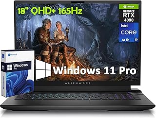 Alienware M18 R2 - Portátil para Juegos, visualización QHD+ 165Hz de 18 Pulgadas, Intel i9-14900HX, GeForce RTX 4090, 64GB DDR5, 2TB SSD, WiFi6, Teclado retroiluminado, Win 11 Pro