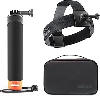 GoPro Adventure Kit 3.0 (Correa para la Cabeza 2.0 + Clip, el manejador (Agarre Flotante de la Mano) y Estuche Compacto) - Accesorio Oficial