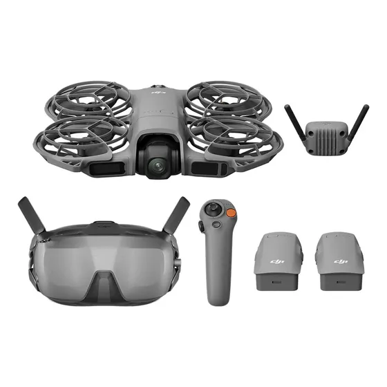 DJI Pack Neo 2 Motion Vuela Más con RC Motion 3 y Goggles N3, transmisión estable con transceptor digital, dron 4K para principiantes, vuelo FPV, 3 baterías