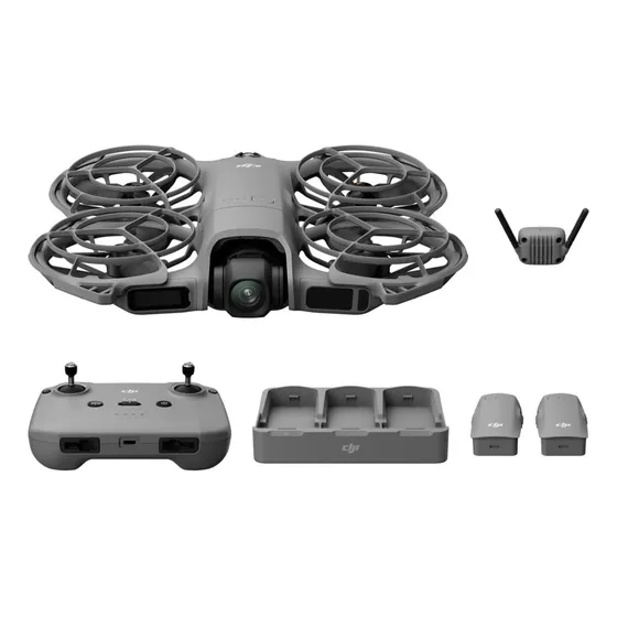 DJI Pack Neo 2 Vuela Más con control remoto RC-N3, transmisión estable con transceptor digital, dron 4K para principiantes, 3 baterías