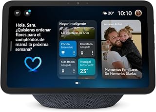 Amazon Echo Show 8 (modelo más reciente): pantalla HD de 8.7" con colores intenso y audio espacial (grafito), con el Acceso Anticipado de Alexa+