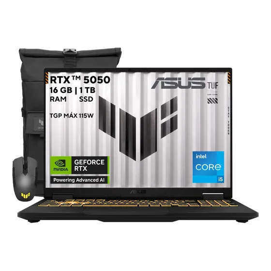 Laptop Tuf Gaming FX608JHR Rtx5050 1tb Mochila Y Mouse Asus