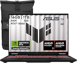 ASUS TUF Gaming A16 NVIDIA® GeForce RTX™ 5060/ AMD Ryzen™ 7 IA 260/ NPU 16 Tops/ 16GB/ 1TB SSD/FHD a 165Hz, 16:10/ Wi-Fi 6E, Bluetooth® 5.3/ Garantía y Servicio con la Marca en México