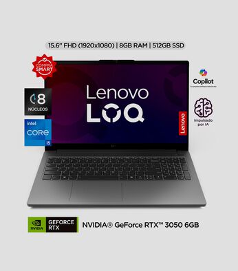 Lenovo LOQ 15.6" Gaming Laptop Intel Core i5 RTX 3050 8GB RAM 512GB SSD