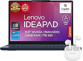 Lenovo Ideapad Slim 3 15.3" WUXGA Touch Intel Core i5 16GB RAM 1TB SSD + Audífonos