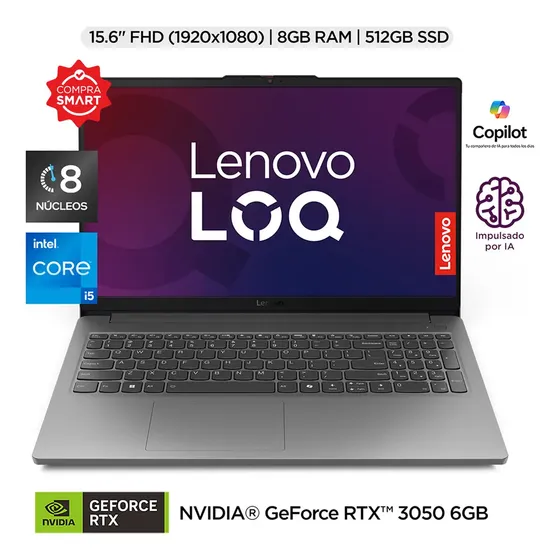 Lenovo LOQ 15.6" Gaming Laptop Intel Core i5 NVIDIA GeForce RTX 3050