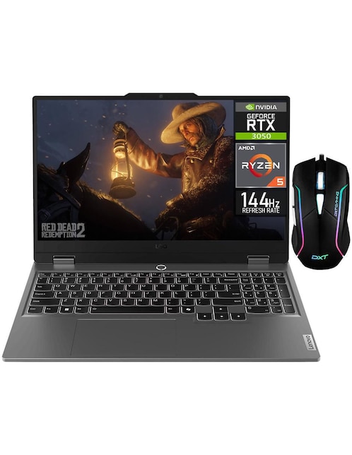 Laptop gamer Lenovo LOQ 15ARP9 15.6 pulgadas Full HD AMD Ryzen 5 Nvidia GeForce RTX 3050 16 GB RAM 512 GB SSD