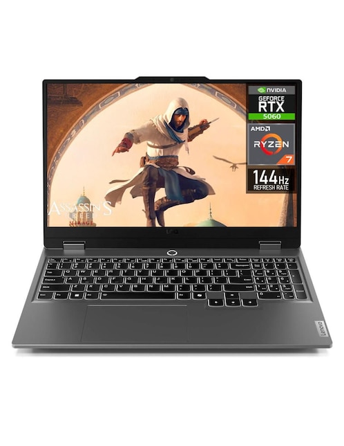 Laptop gamer Lenovo 83JG007PUS 15.6 pulgadas Full HD AMD Ryzen 7 NVIDIA GeForce RTX 5060 16 GB RAM 512 GB SSD