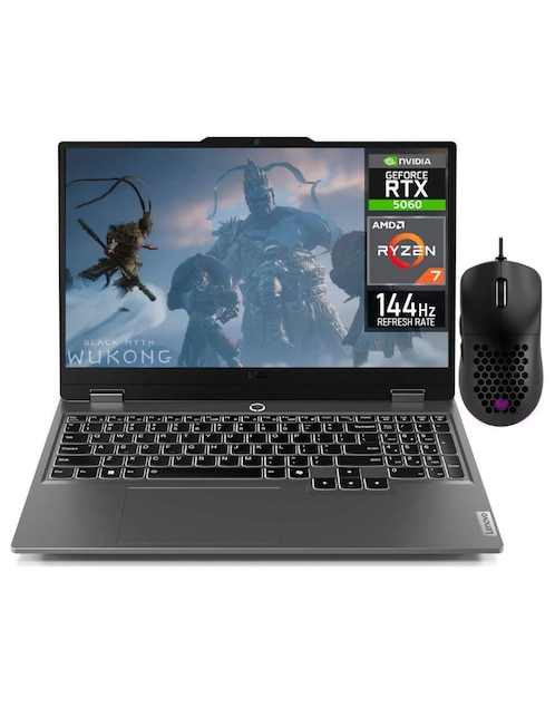 Laptop gamer Lenovo LOQ15I-506032512M 15.6 pulgadas Full HD AMD Ryzen 7 NVIDIA GeForce RTX 5060 32 GB RAM 512 GB SSD