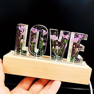 Luz Nocturna de Resina Floral LED