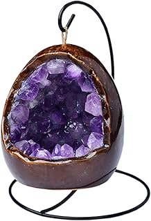 Lámpara de Cristal Geoda Amatista