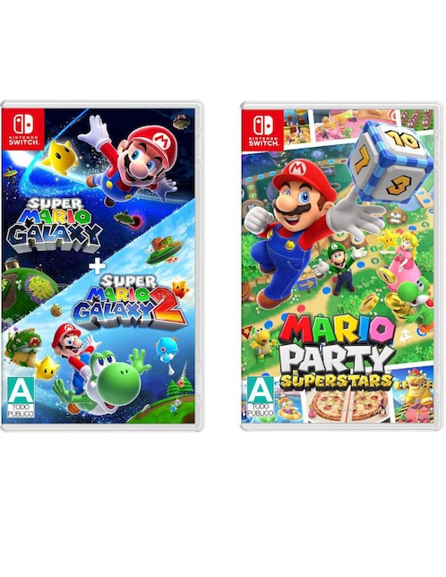 Super Mario Galaxy + Super Mario Galaxy 2 + Mario Party Superstars Bundle