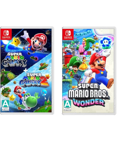 Super Mario Galaxy + Super Mario Galaxy 2 + Super Mario Bros Wonder Bundle