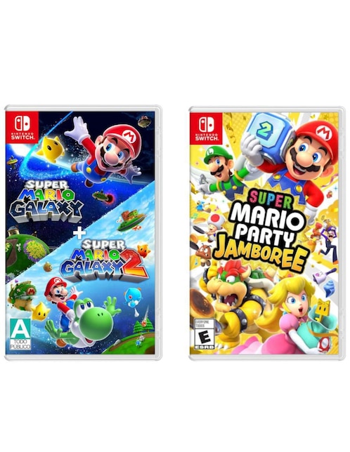 Super Mario Galaxy + Super Mario Galaxy 2 + Super Mario Party Jamboree Bundle