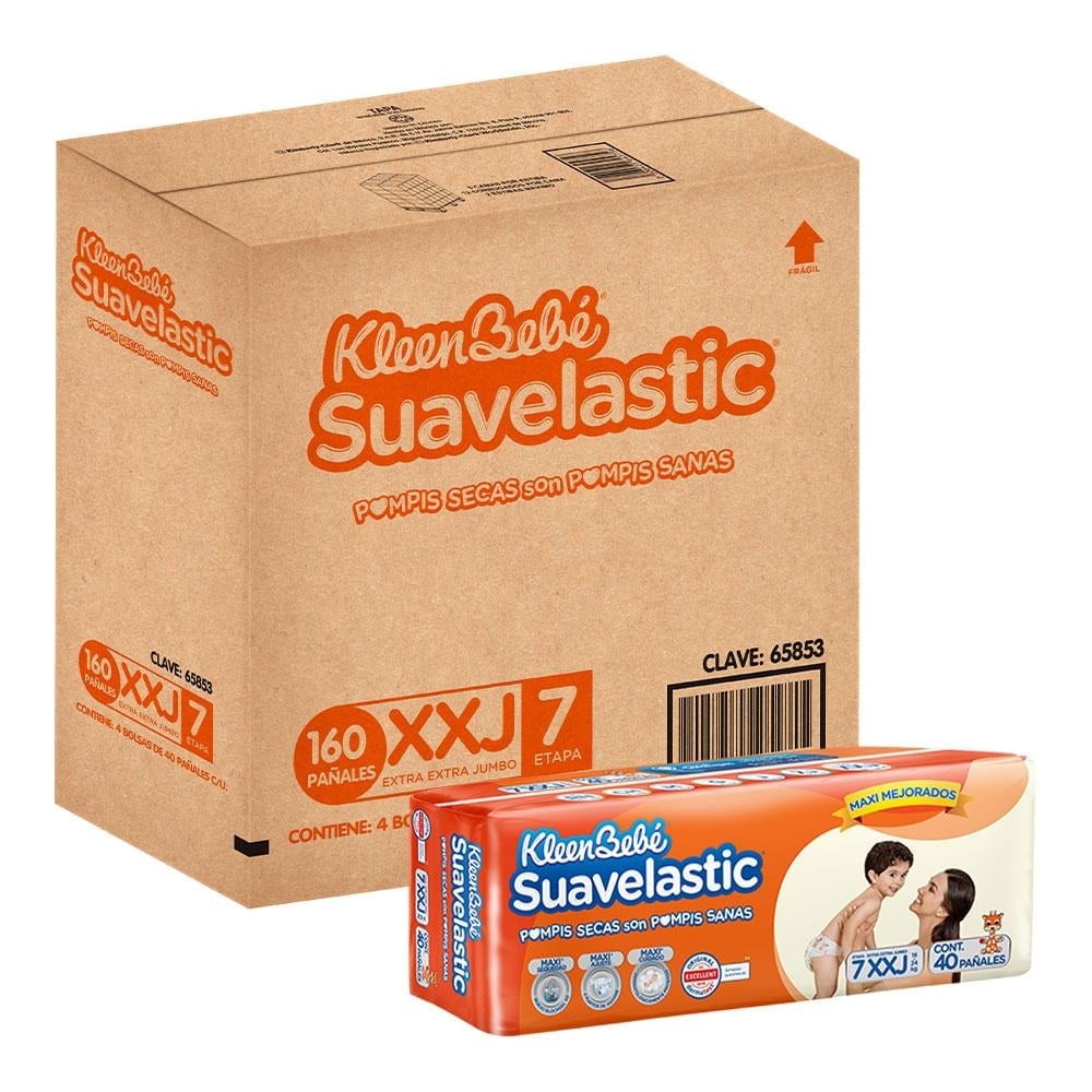 Pañales Kleenbebe Suavelastic Etapa 7