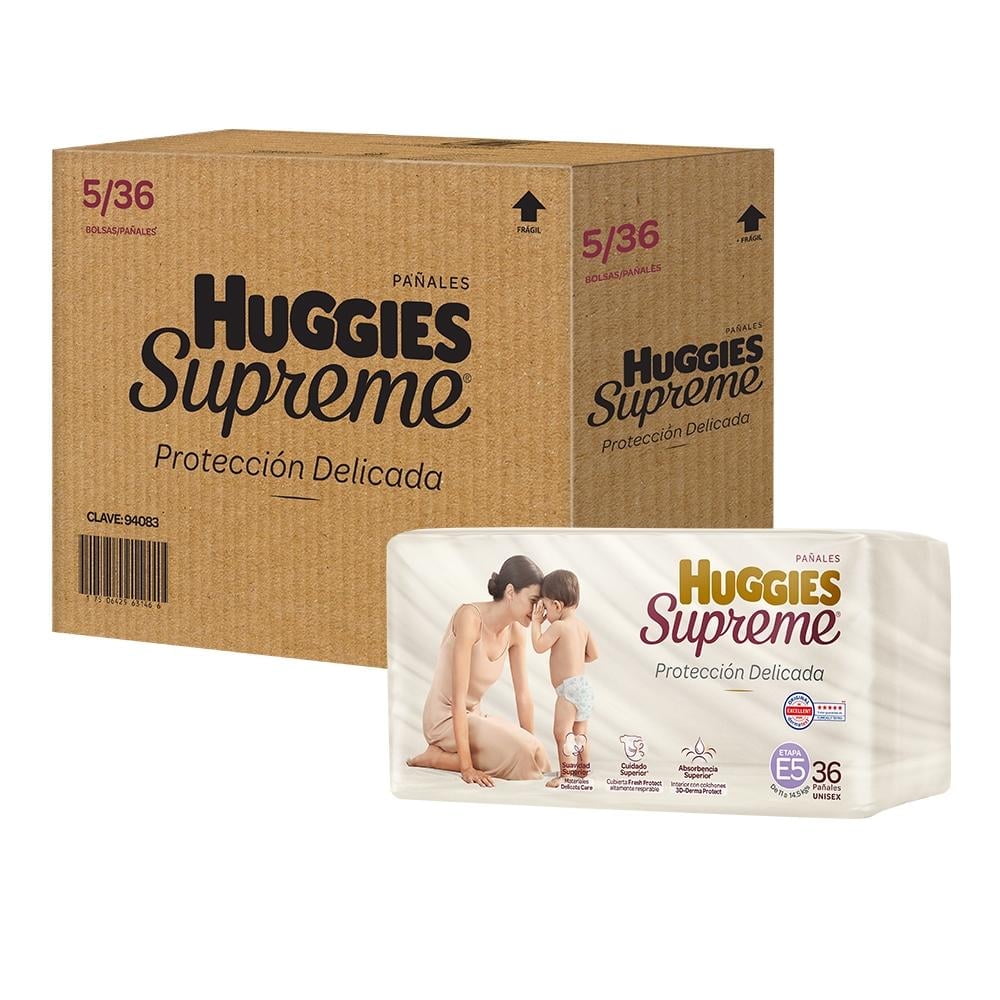 Pañales Huggies Supreme etapa 5