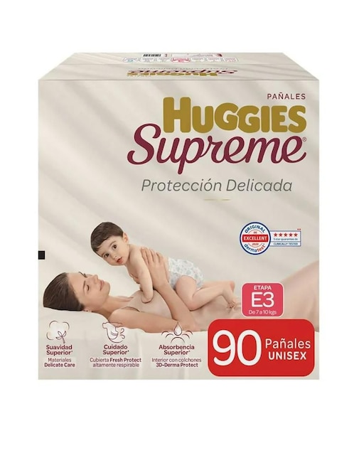 Pañales Huggies Supreme etapa 3