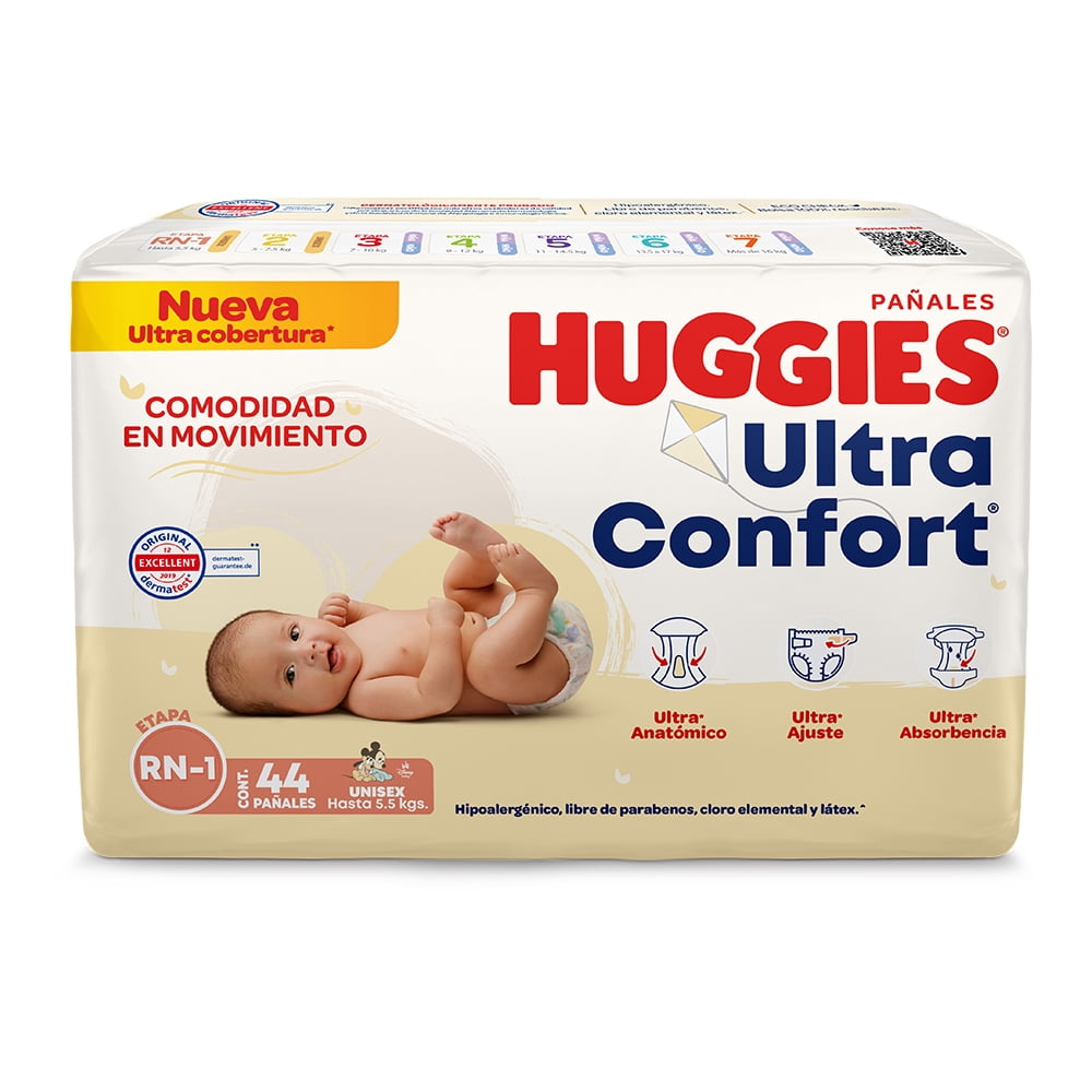Pañales Huggies UltraConfort Etapa 1 Recién Nacido Unisex