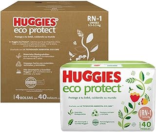 Pañales Huggies Eco Protect Etapa Recién Nacido