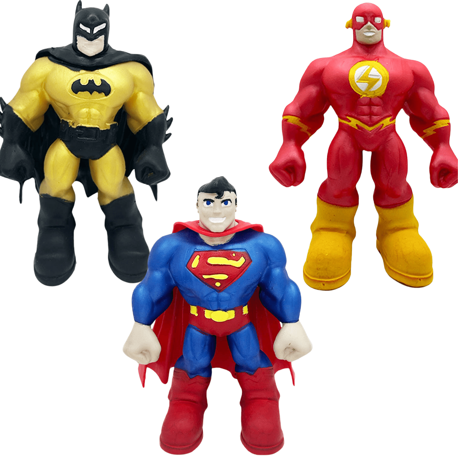 Muñeco Elástico de Goma Lup Toys Batman Superman Flash