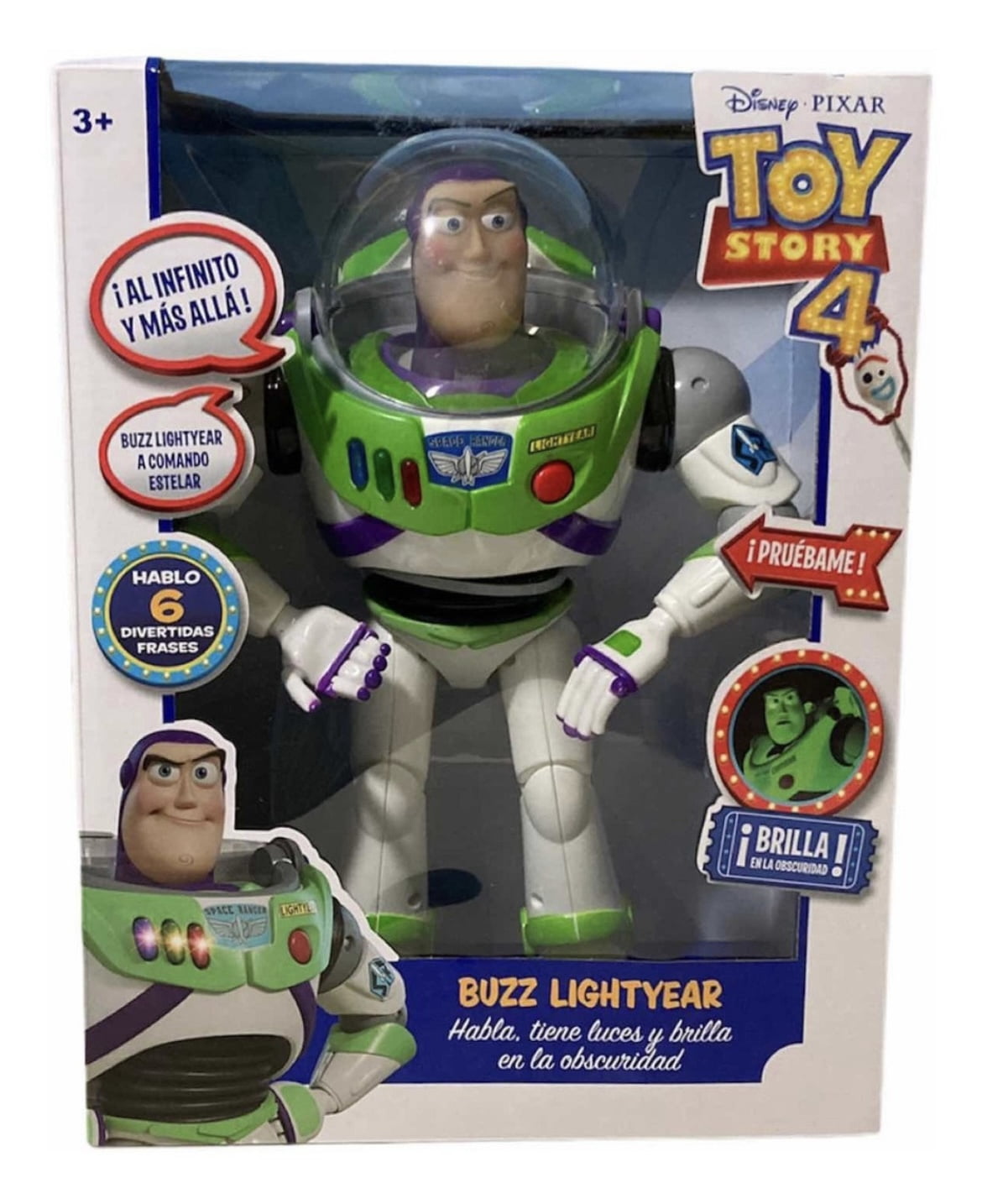 Figura Buzz Light Year Toy Con Luz y Sonido Brilla En La Oscuridad