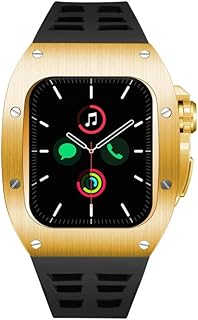 Caja de acero inoxidable estilo RM de lujo para Apple Watch Series 8 de 45 mm