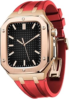 Funda de acero inoxidable + correas para Apple Watch Series 7/6/SE/5/4