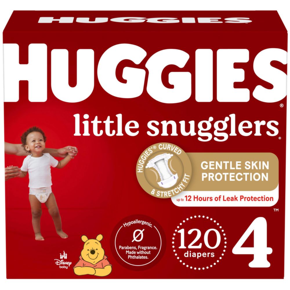 Pañales Huggies Little Snugglers Tamaño 4 para Bebé