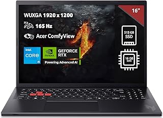 acer Laptop Gamer Nitro Lite 16" WUXGA 165Hz Core i5-13420H 16GB RAM 512GB SSD | GeForce RTX 4050 | Seguro contra Robo y catástrofes Naturales, Gratis por un año.