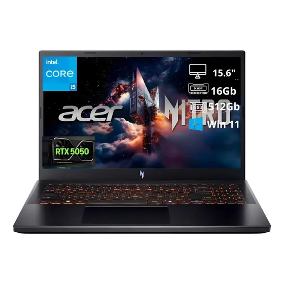 Acer Nitro V 15.6" FHD 144Hz/165Hz Gaming Laptop with NVIDIA GeForce RTX 5050