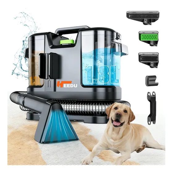 Aspiradora Inyección Succión 20kPa Limpia Alfombras Tapicería Auto Heedu