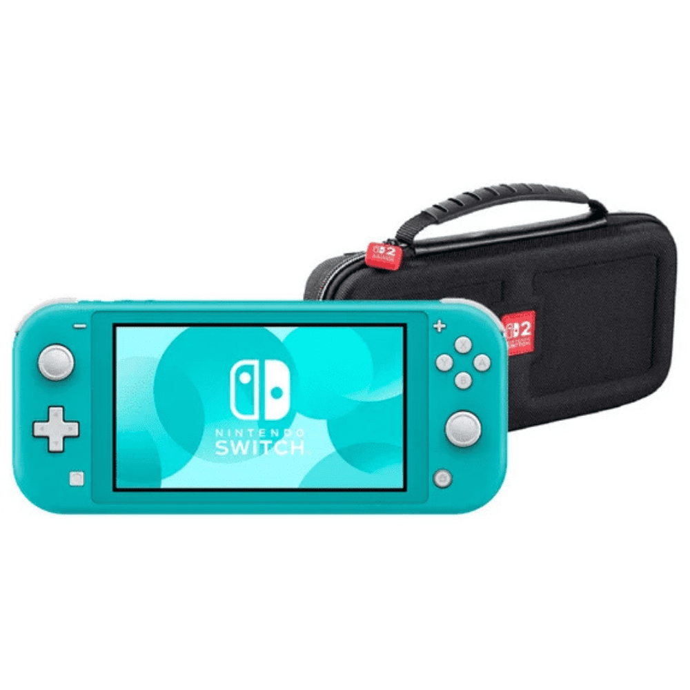 Nintendo Switch Lite Game Console with Retrofam Carry Case International Version - Turquoise (Refurbished)