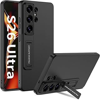 Funda Protectora Ultrafina para Samsung Galaxy S26 Ultra con Soporte Oculto Integrado, Ligera y Resistente a Las caídas (Negro)