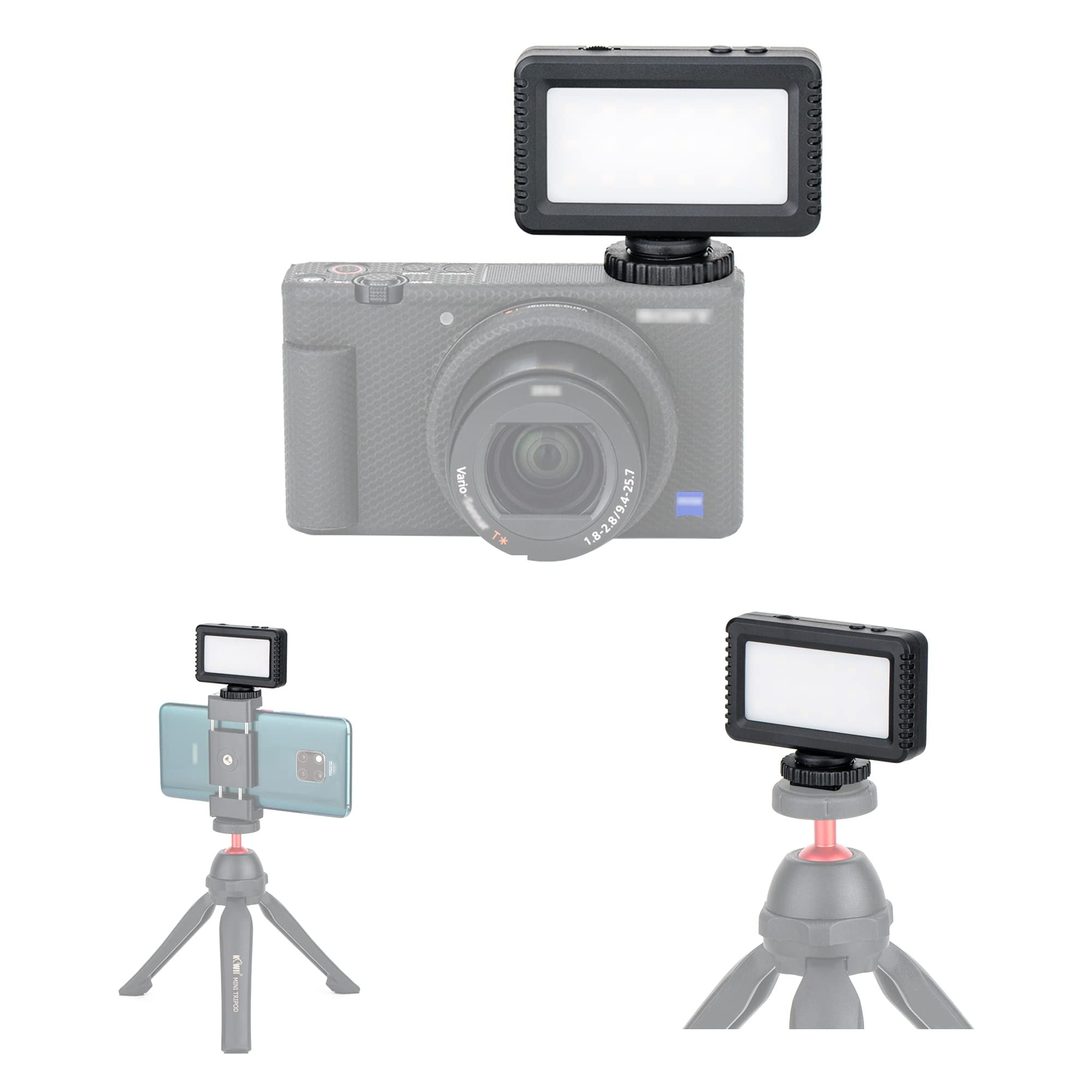 Luz LED de vídeo KIWIFOTOS Mini para Sony ZV-E10 II