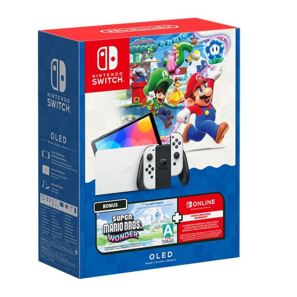 Nintendo Switch OLED + Super Mario Bros Wonder Bundle