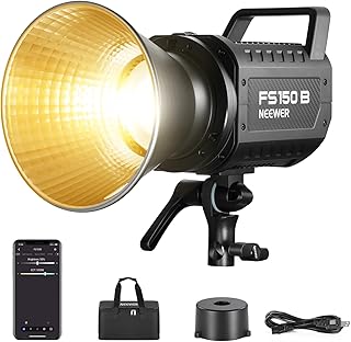 NEEWER FS150B Luz de Video con Control 2,4G/App, Iluminación Continua Fotografía, 130W Bicolor COB Foco Lámpara con 4 Tipo Atenuación, 72000lux/1m, 2700K-6500K, CRI 97+, 12 Efectos, Bowens Mount